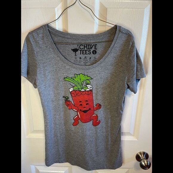 Chive oh yeah Bloody Mary T-shirt sz L - Picture 1 of 4